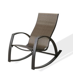 Outdoor Rocking Chair Patio Wicker Rocker Lounge Chair (1 Pack)