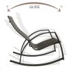 Outdoor Rocking Chair Patio Wicker Rocker Lounge Chair (1 Pack)