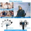 Wireless Selfie Stick Tripod Portable Foldable Extendable Phone Stand with Fill Lights Remote Shutter Fit for Go Pro 4.7in-7in