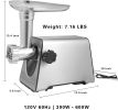 Simple Deluxe Electric Meat Grinder; Heavy Duty Meat Mincer; Food Grinder with Sausage &amp; Kubbe Kit; 3 Grinder Plates; 800W Power; Easy to Clean an