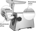 Simple Deluxe Electric Meat Grinder; Heavy Duty Meat Mincer; Food Grinder with Sausage &amp; Kubbe Kit; 3 Grinder Plates; 800W Power; Easy to Clean an