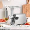 Simple Deluxe Electric Meat Grinder; Heavy Duty Meat Mincer; Food Grinder with Sausage &amp; Kubbe Kit; 3 Grinder Plates; 800W Power; Easy to Clean an