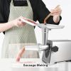 Simple Deluxe Electric Meat Grinder; Heavy Duty Meat Mincer; Food Grinder with Sausage &amp; Kubbe Kit; 3 Grinder Plates; 800W Power; Easy to Clean an