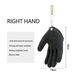 Fishing Gloves Anti-Slip Protect Hand from Puncture Scrapes Fisherman Professional Catch Fish Latex Hunting Gloves Left/Right (Ships From: CN, Color: Right1)