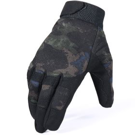 Tactical Gloves Camo Military Army Cycling Glove Sport Climbing Paintball Shooting Hunting Riding Ski Full Finger Mittens Men (Color: A9 CamoBlack, size: XL)