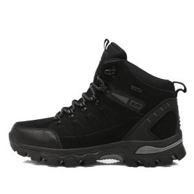 Waterproof Hiking Shoes Men Women Sneakers Mountain Climbing Shoes Outdoor Unisex Sport Hunting Boots Men Trekking Shoes (Color: Black, size: 38)