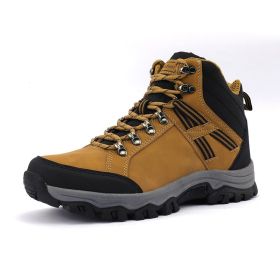 Waterproof Hiking Boots Men Autumn Winter Non-slip Lightweight Breathable Hiking Shoe Outdoor Trekking Hiking Shoes Hunting Shoe (Color: B2027-Y, size: 40)