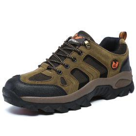 Waterproof Mens Hiking Sneakers Mountain Climbing Shoes Men Outdoor Trekking Sport Shoes Men Non-Slip Hunting Trekking Boots (Color: Dark Grey, size: 44)